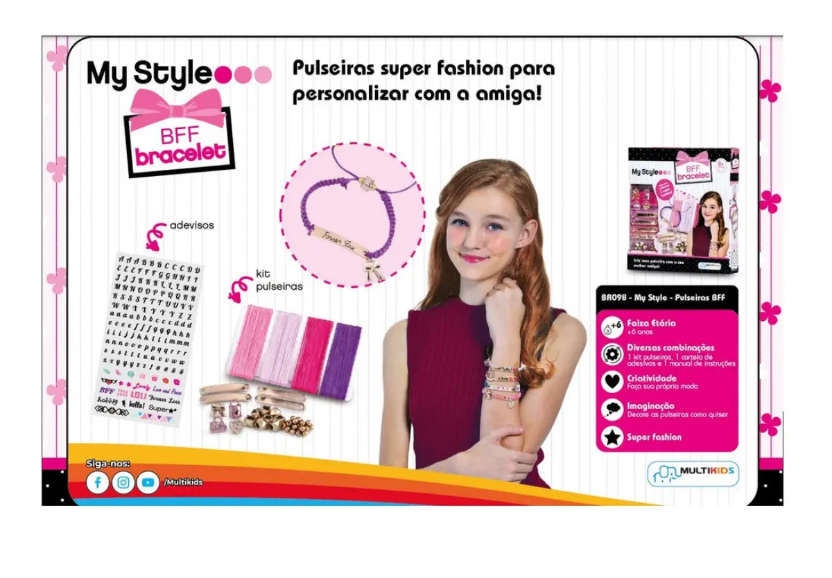Pulseiras My Style Bff Com Acessórios
