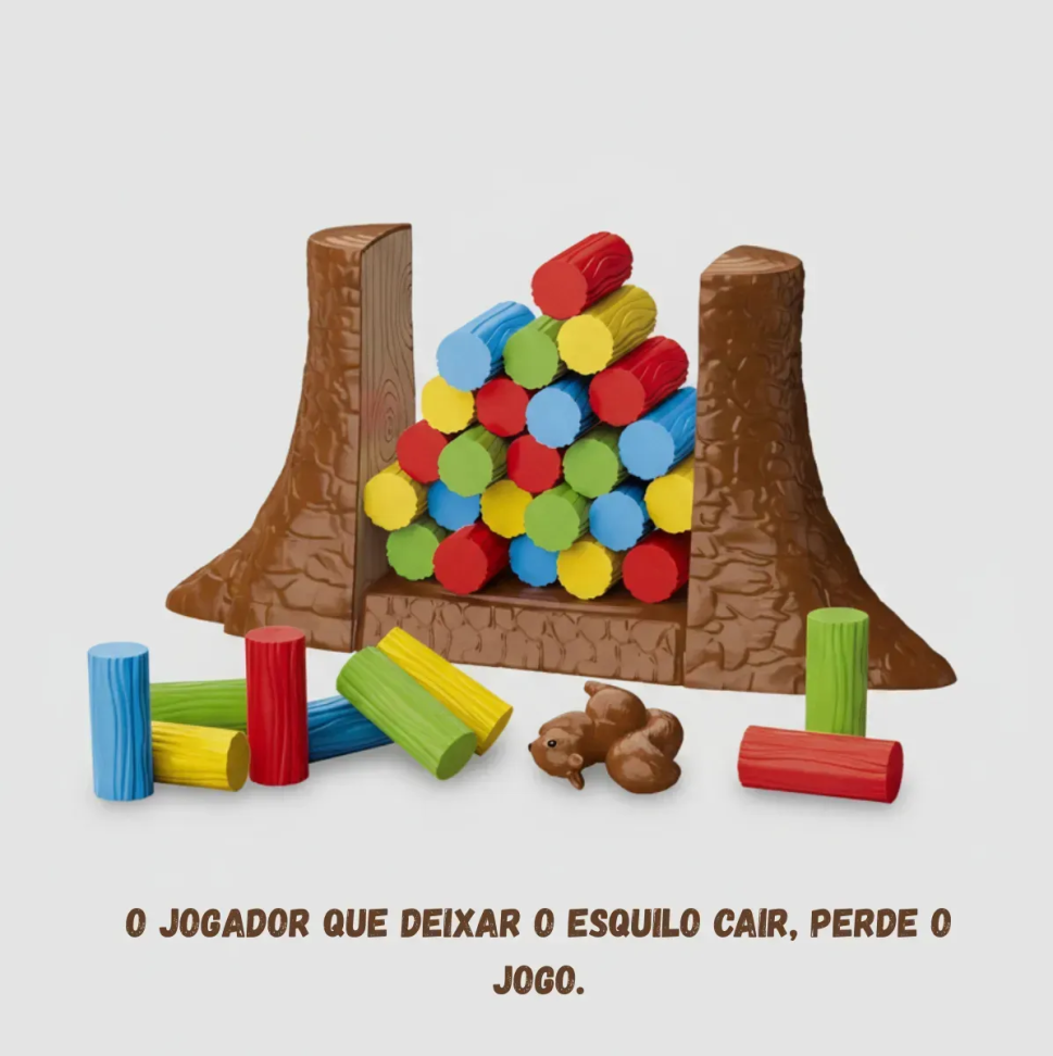 Jogo Equilibra Esquilo Estratégia Família 40 Peças - #3