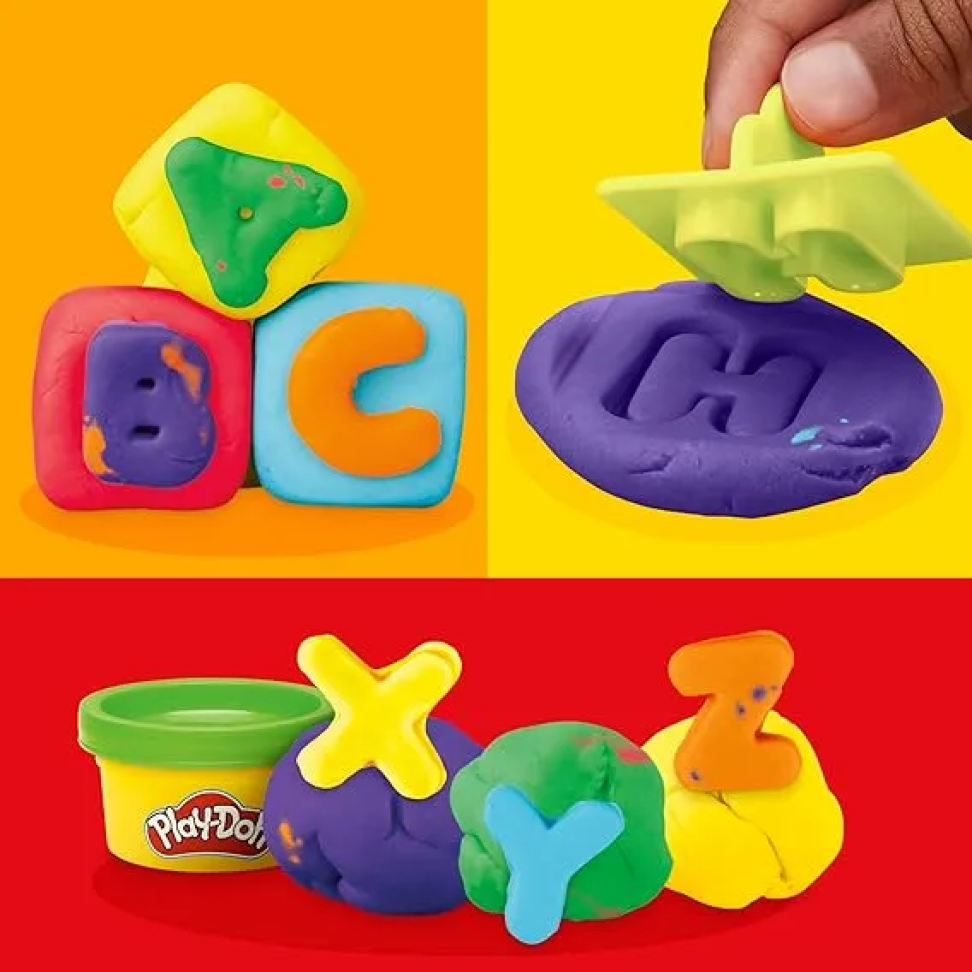 Conjunto De Massinhas Moldes De Letras Play-doh