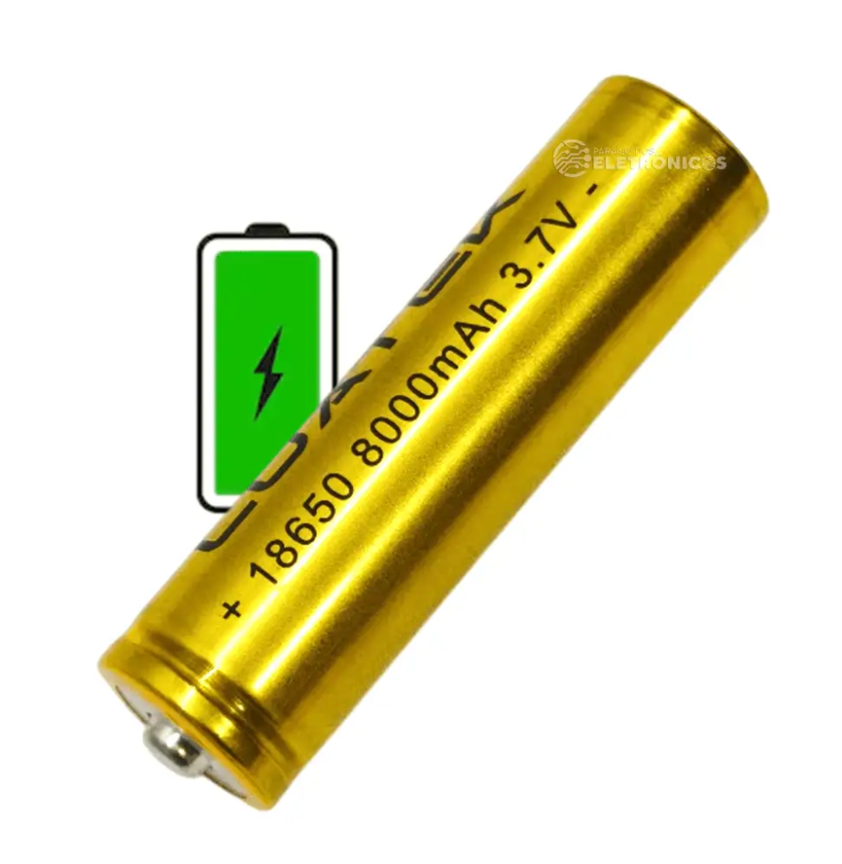 Bateria Recarregável 18650 3.7v Lanterna
