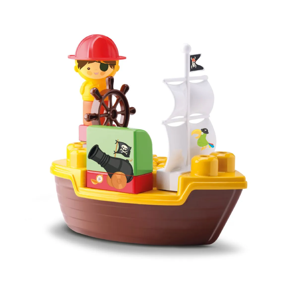 Blocos de Montar Pirata Tchuco Navio Pirata 49 peças