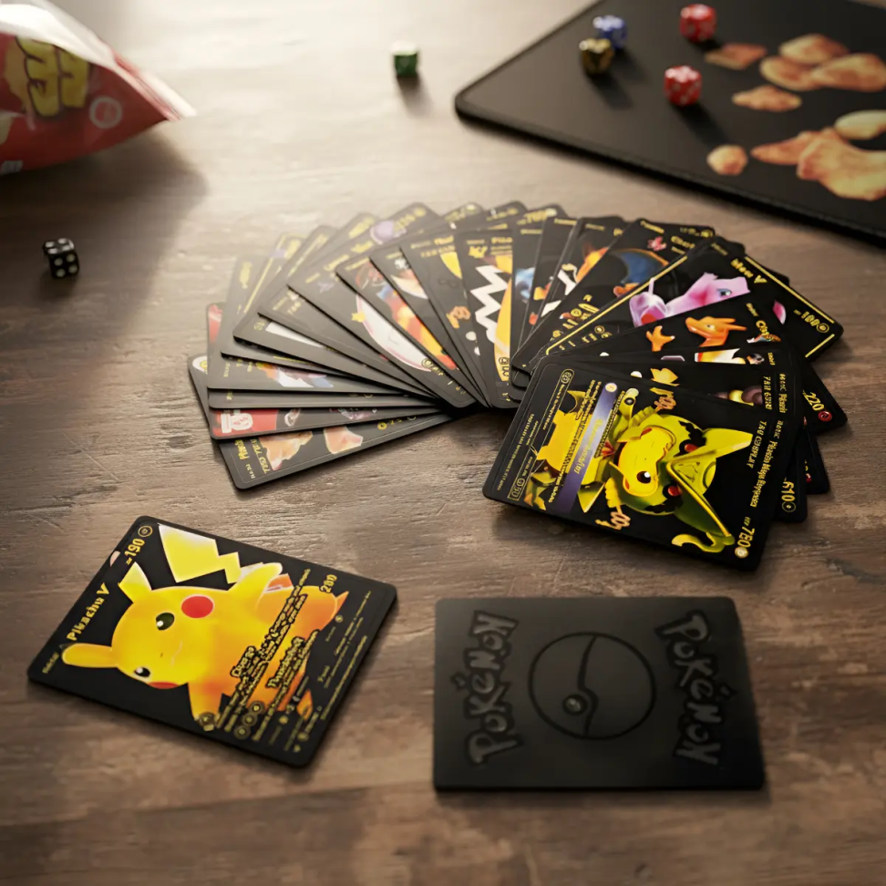 Kit 55 Cartas Brilhantes Pokémon Importadas (Black, Gold, Silver) - #4