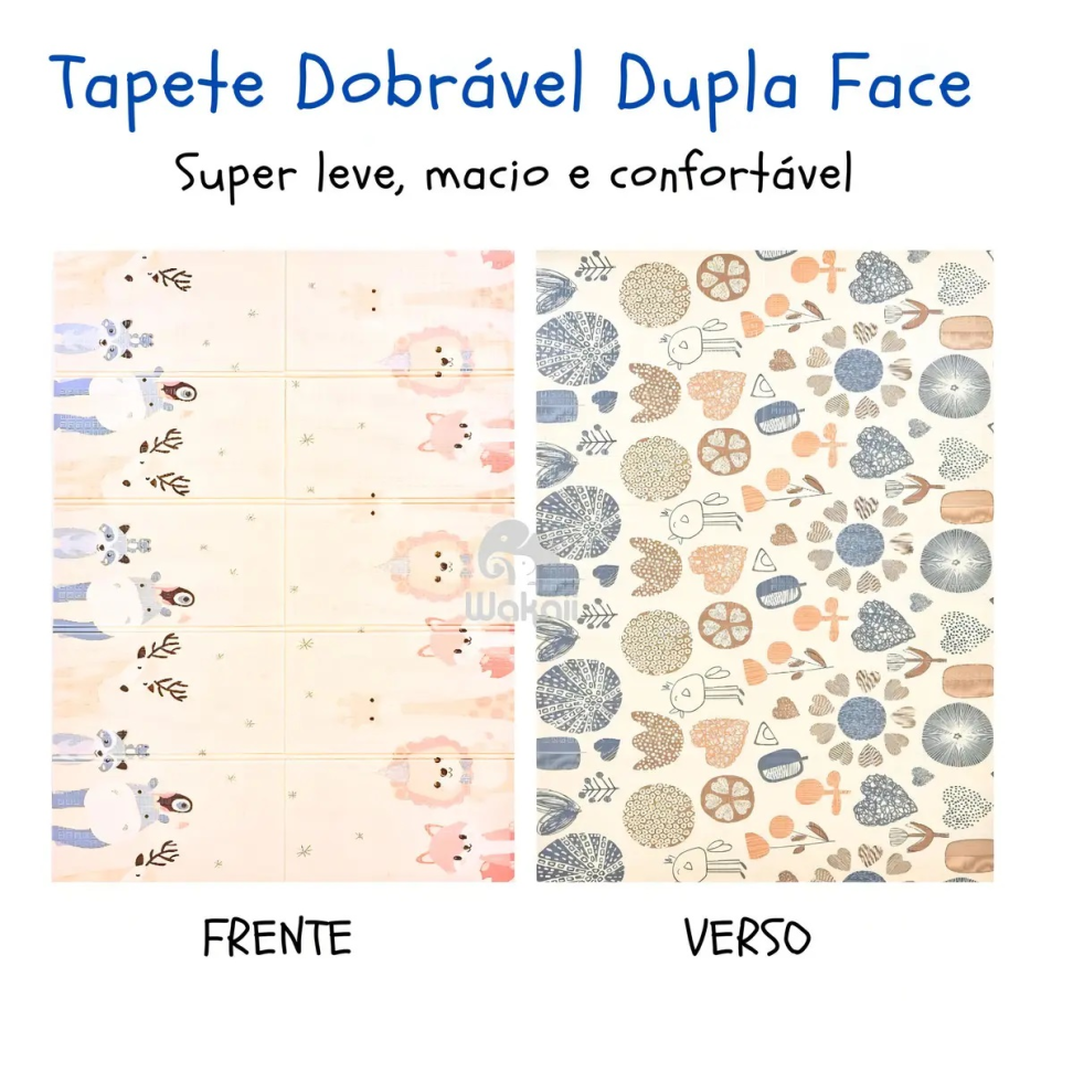 Tapete Tatame Dobrável Dupla Face 150x200 - 6mm