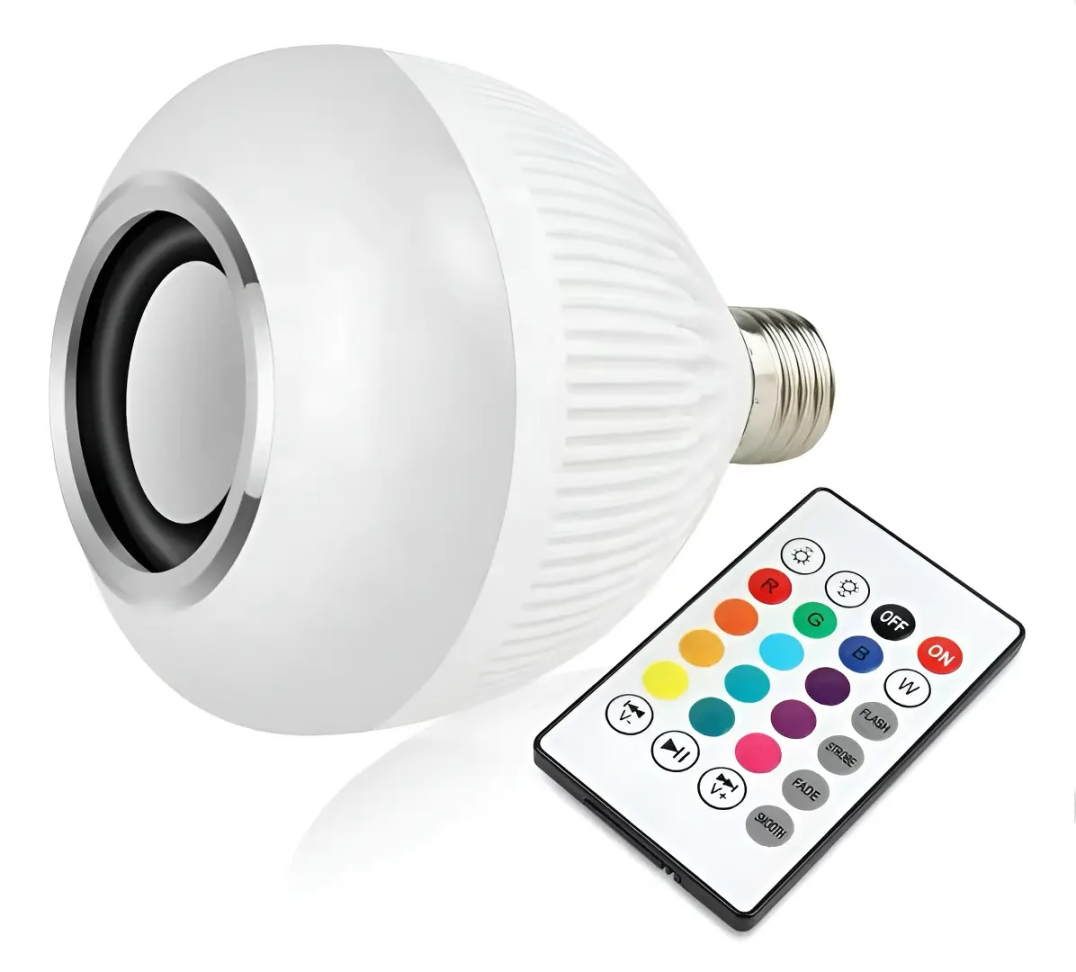 Lâmpada RGB com Caixa de Som Bluetooth