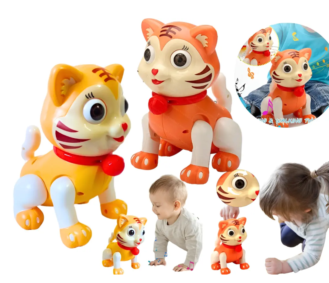 Robô Tigre Dançarino Som Luz Movimentos