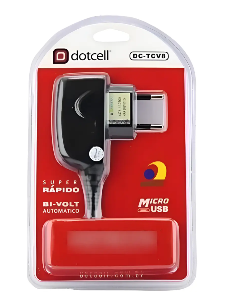 Carregador V8 Entrada Antiga Micro USB