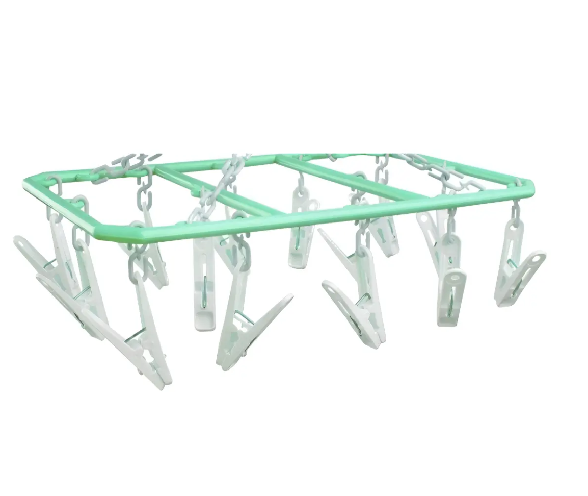 Mini Varal Roupa Intima 14 Prendedores Varias Cores