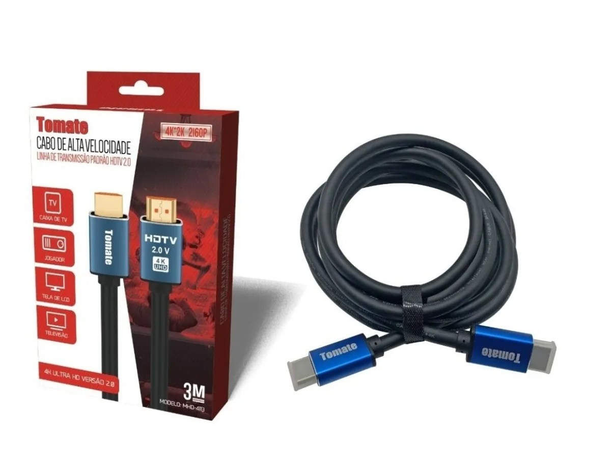 Cabo Hdmi 4k Uhd De Alta Velocidade 3 Metros