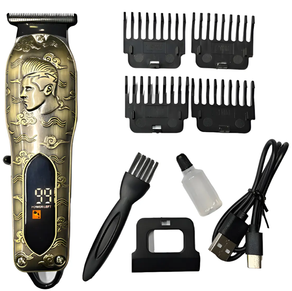 Máquina de Corte Cabelo e Barba USB Sem Fio