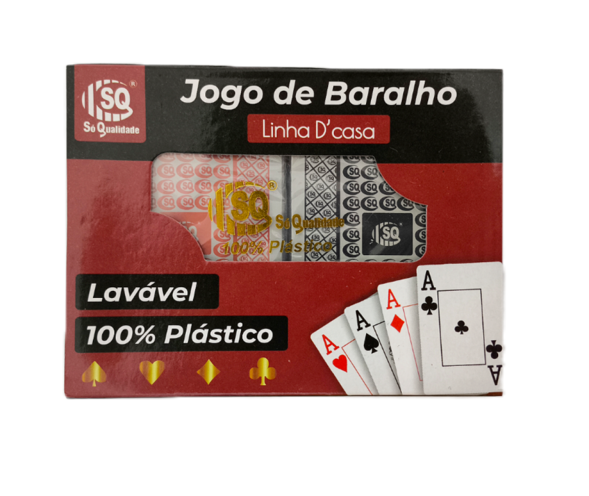 Jogo de Baralho Lavável de Plástico