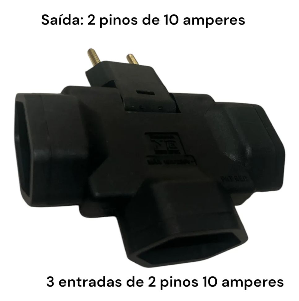 Adaptador De Tomada Articulado T Benjamin 3 Entrada