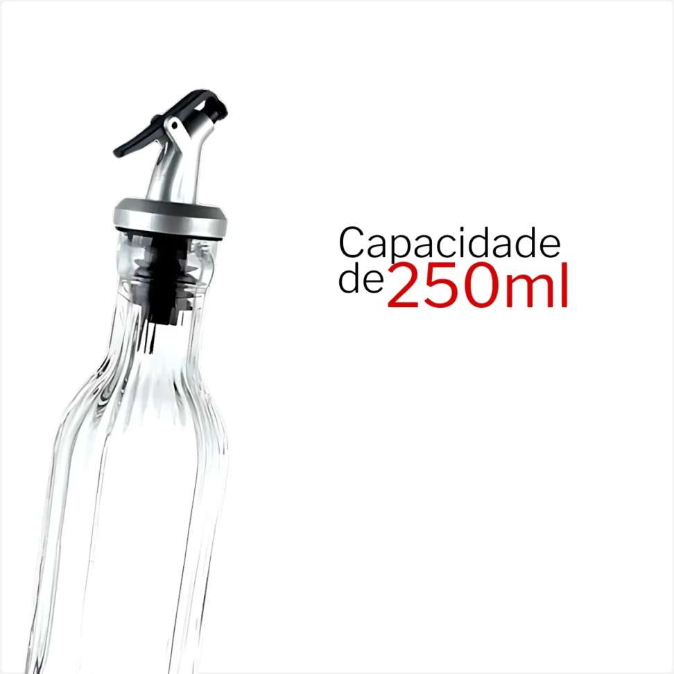 Galheteiro Graffiato 250ml Em Vidro Com Dosador