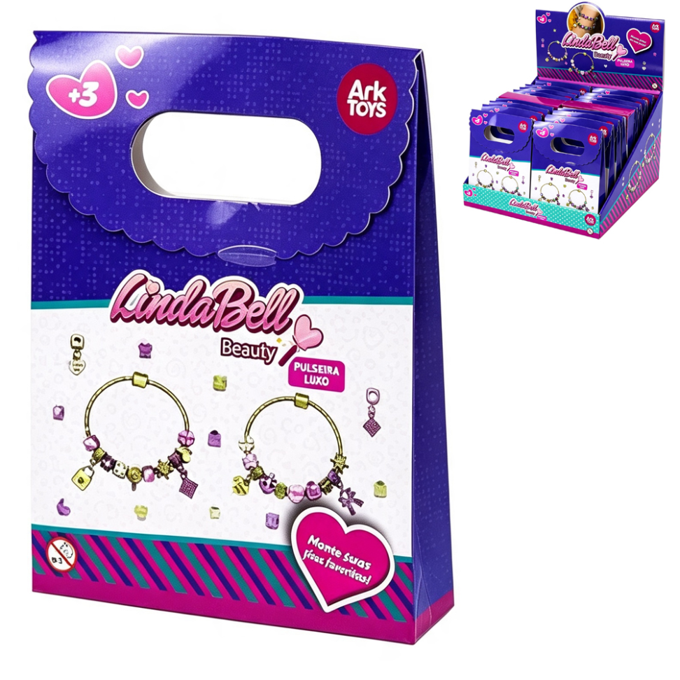 Kit Pulseira Infantil Berloques Pingentes e Acessórios 19 peças