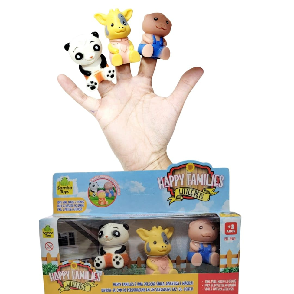 Dedoches de Animais Bichinhos da Fazenda - Happy Families