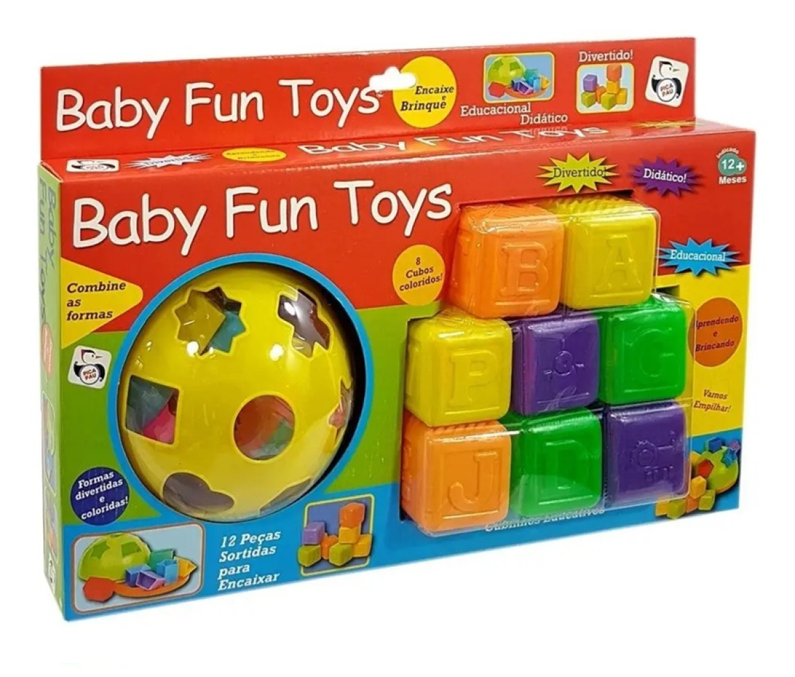 Kit Brinquedo Baby Funtoys Educativo Didático