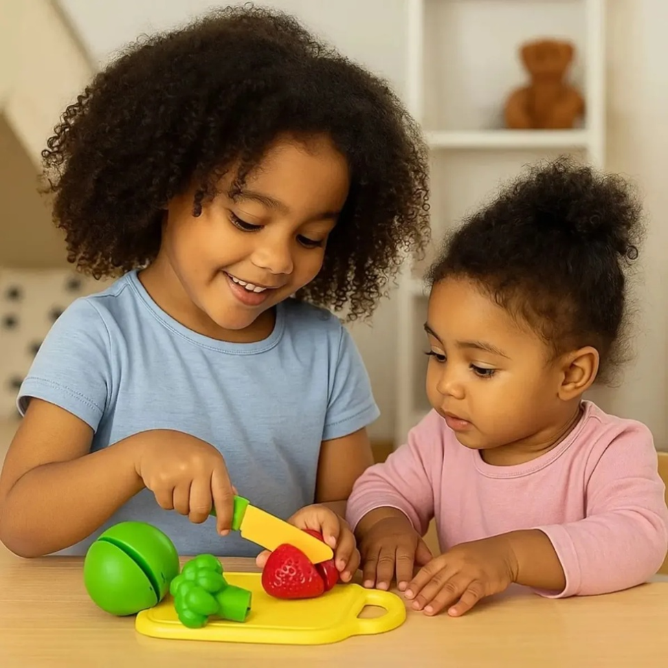Kit Comidinha Frutas Com Velcro Crec Crec
