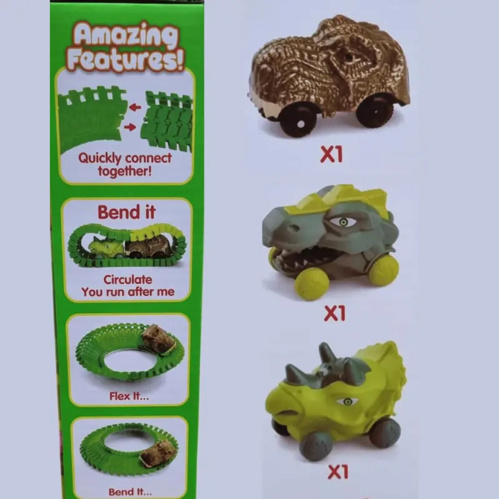Pista Divertida Maluca Dinossauro 67 Peças