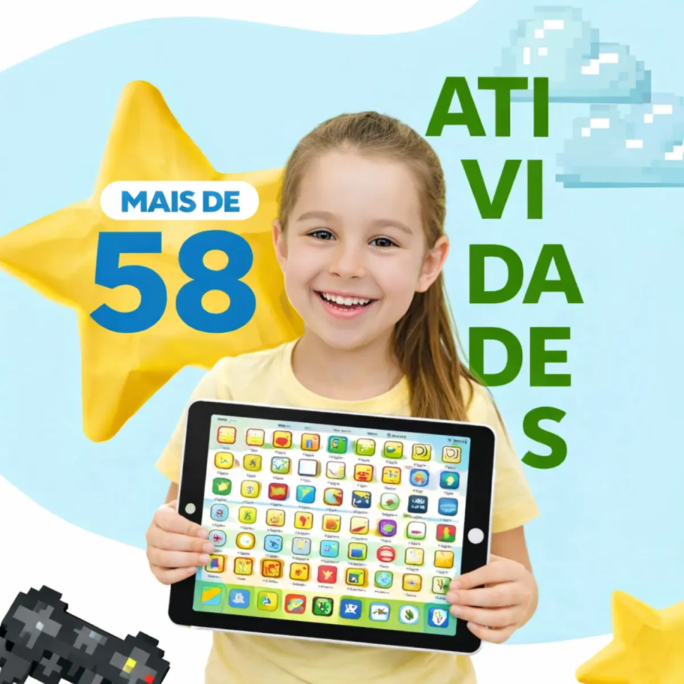Tablet Interativo Infantil Educativo Bilíngue Didático - #4
