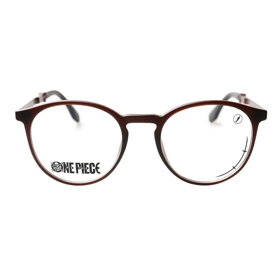 Armação Para Óculos de Grau Masculino One Piece Redondo Vermelho - LV.IJ.0469.1603