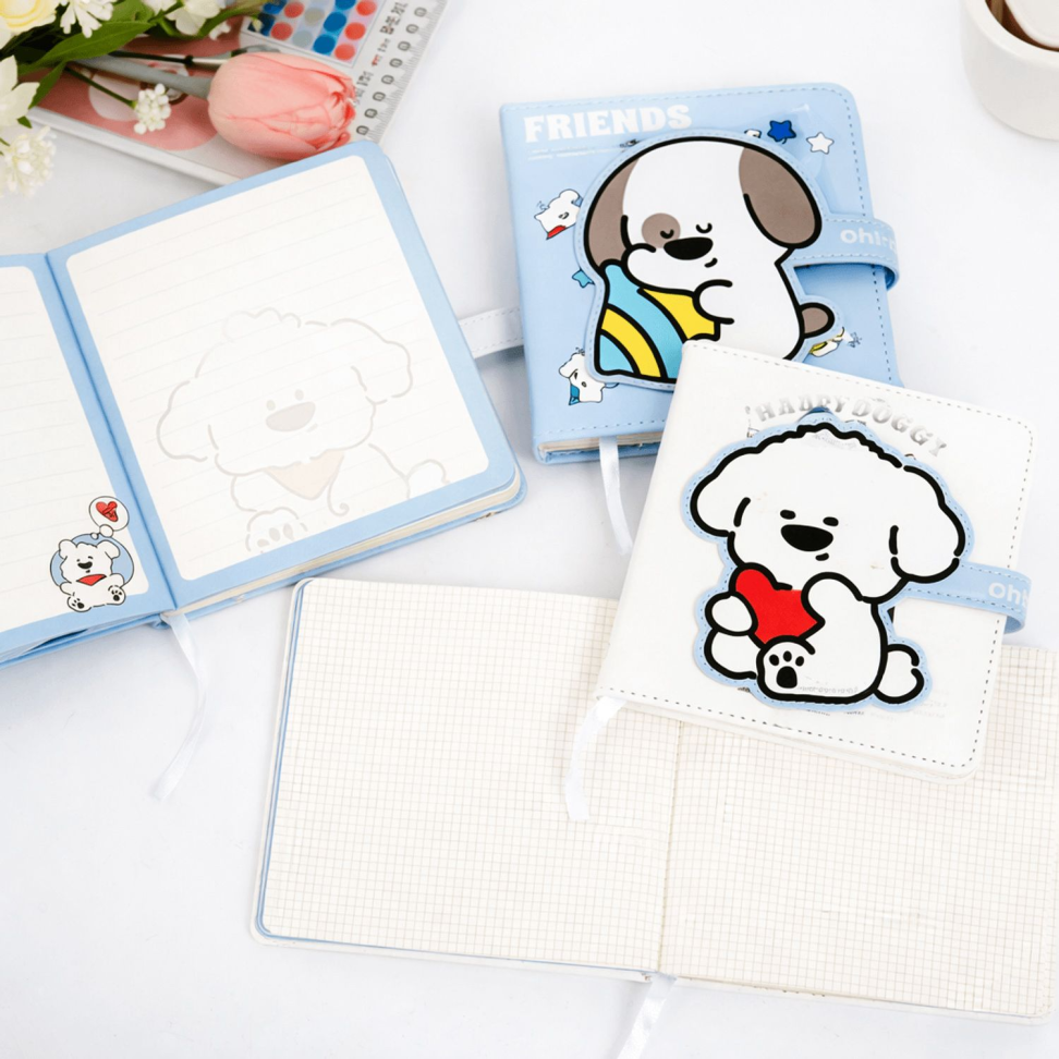 MINI Caderno Luxo com Fechamento - happy dog - #7