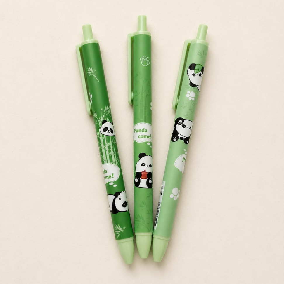 Caneta Fofa Panda - Preta