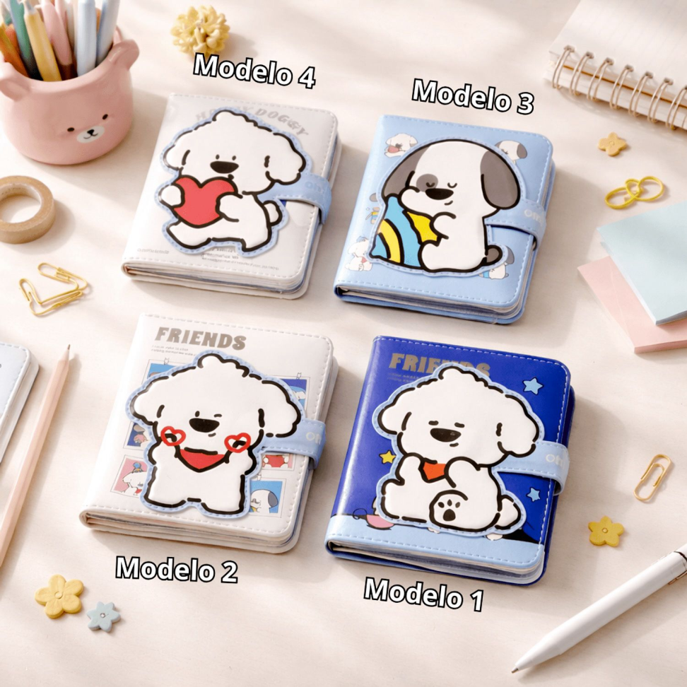 MINI Caderno Luxo com Fechamento - happy dog