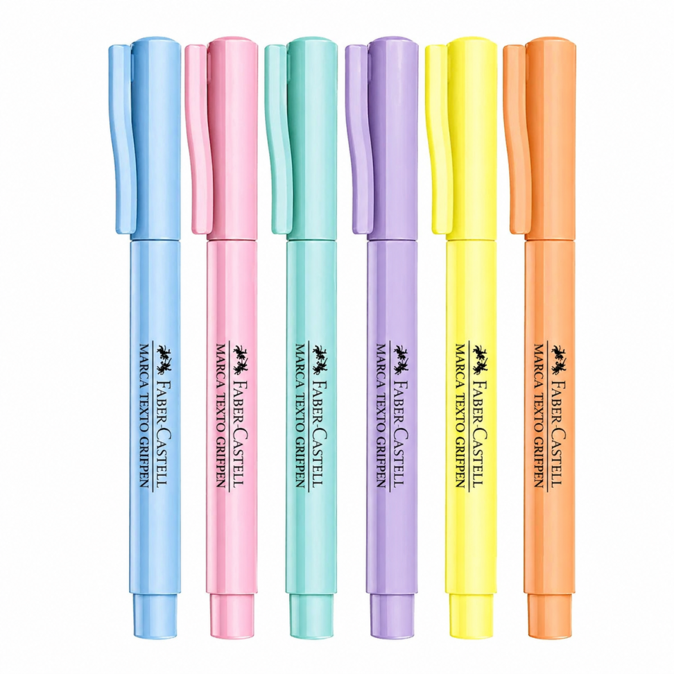 Marca Texto Faber-Castell Grifpen - 6 Cores Pasteis