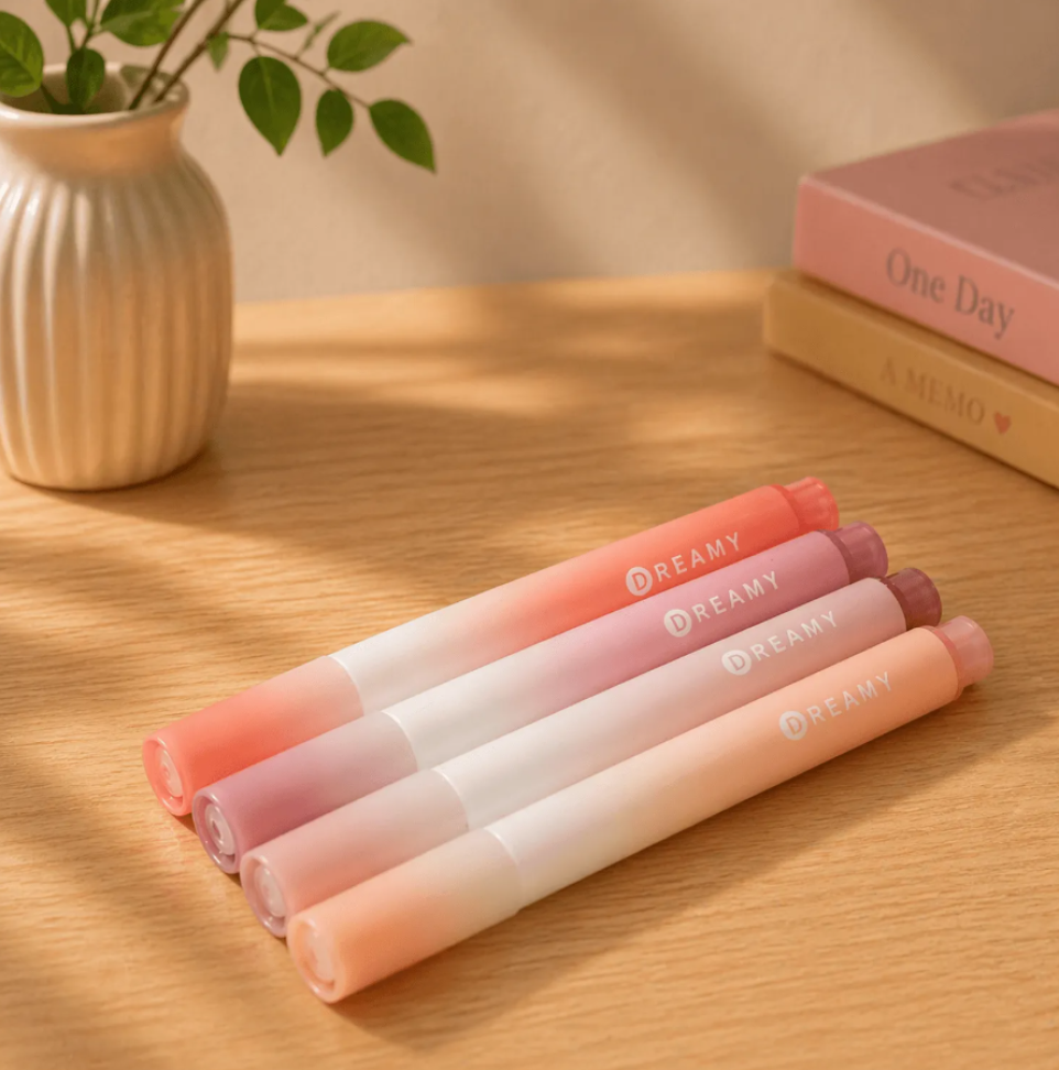 Marca Texto Degradê Dreamy Laranja 4 Cores