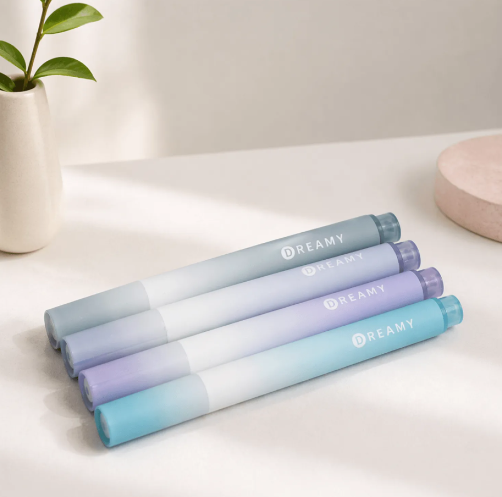 Marca Texto Degradê Dreamy Azul 4 Cores