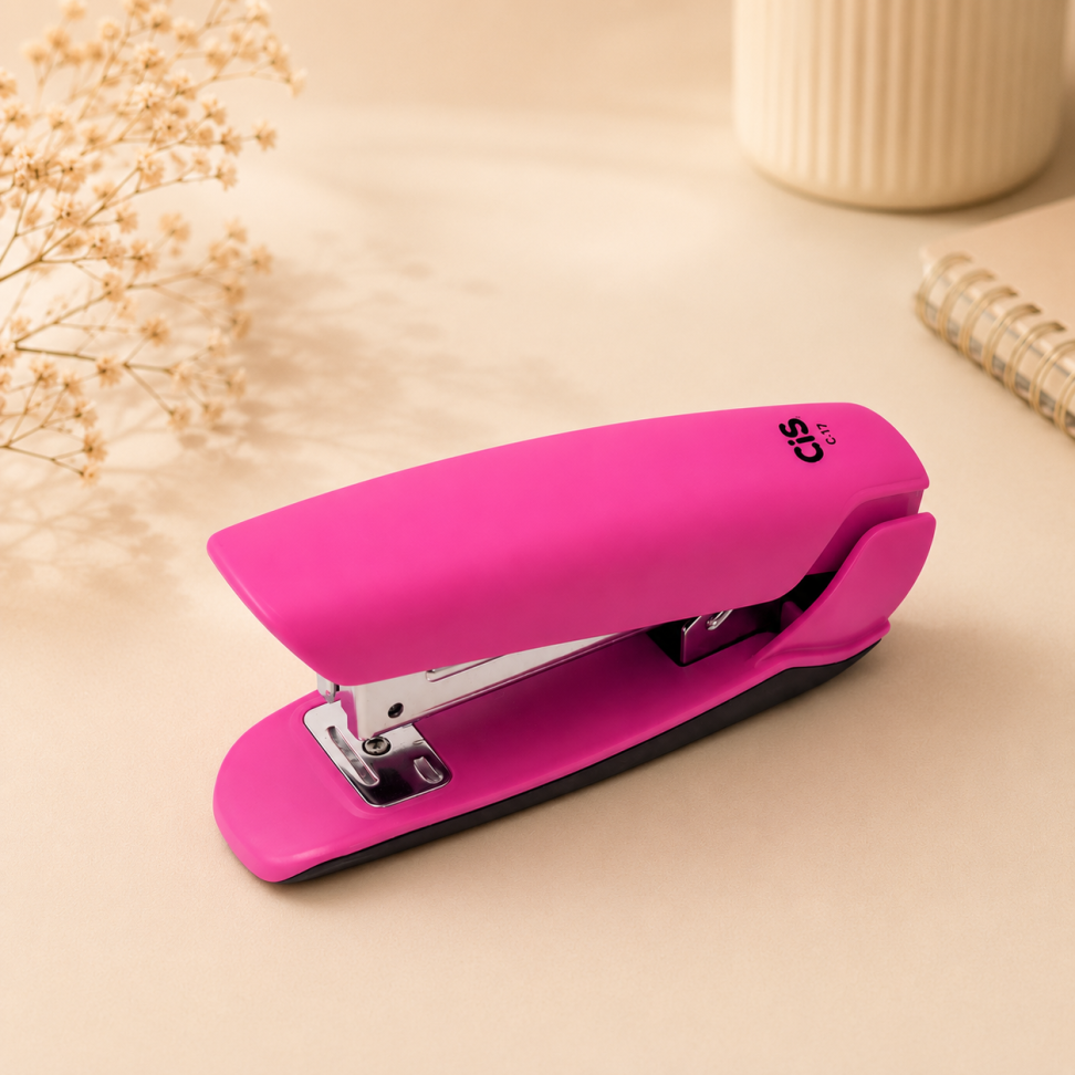 Grampeador Cis C-17 ROSA - até 25 folhas