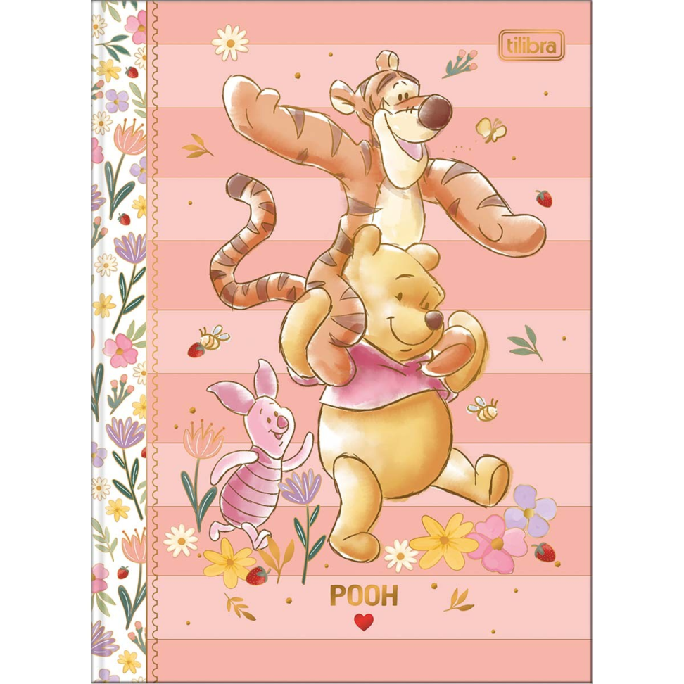 Caderno Brochura Capa Dura Colegial Pooh 80F - SORTIDO - #3