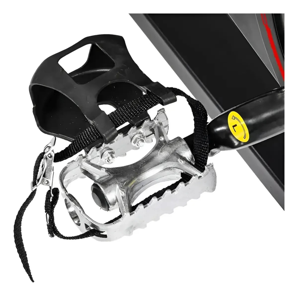 Bicicleta Ergométrica Spinning Mecanica 13kg Preto com Vermelho - #5