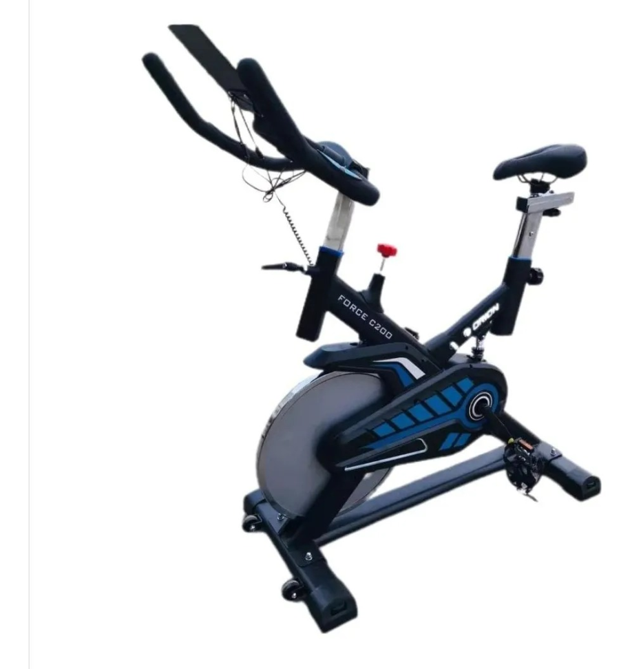 Bicicleta Ergométrica Spinning Mecanica 13kg Preto com Azul - #3