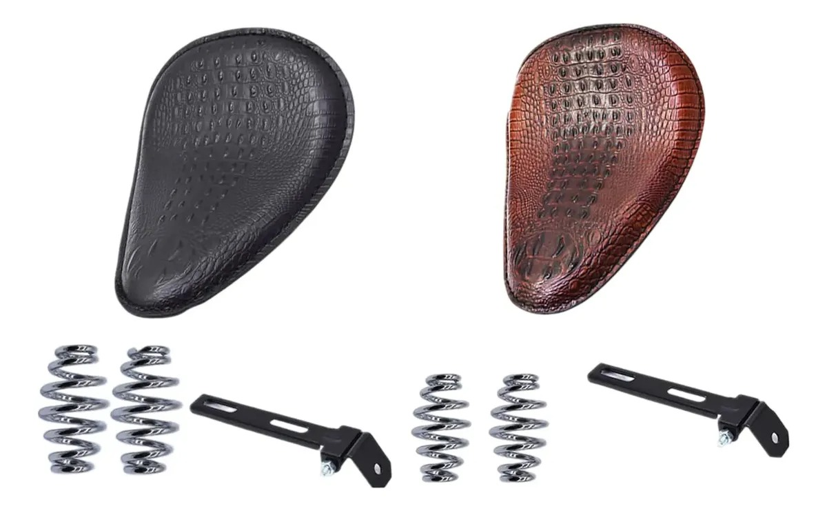 Banco Solo Para Harley Davidson 883r/ Iron - Forty Eigth  Preto Crocodilo - #3