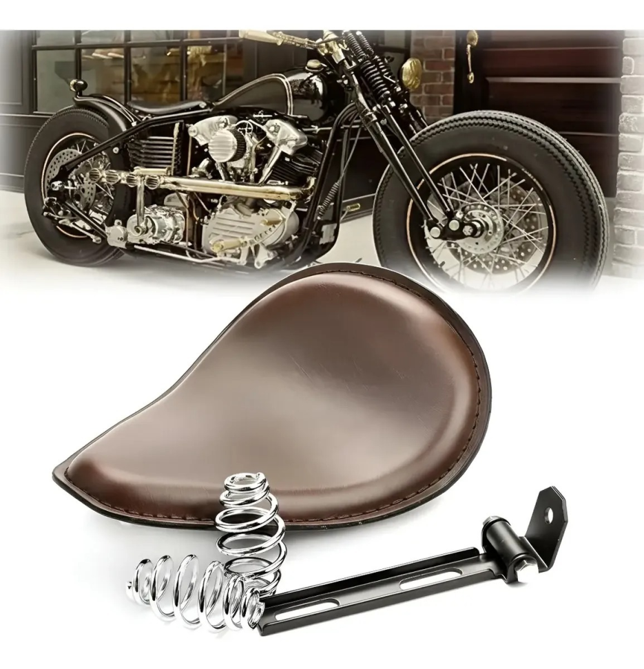 Banco Solo Para Harley Davidson 883r/ Iron - Forty Eigth Marrom Liso - #2
