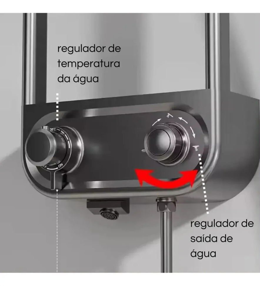 Chuveiro Com Ducha Com Sensor De Temperatura - #7