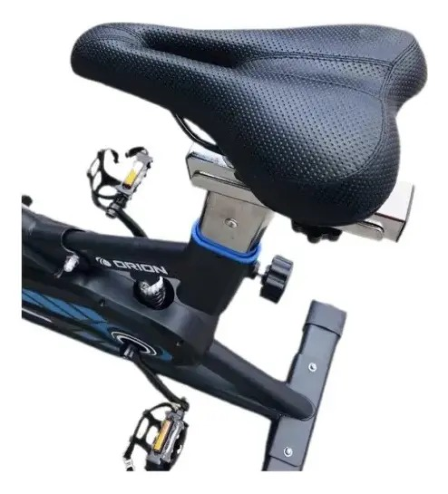 Bicicleta Ergométrica Spinning Mecanica 13kg Preto com Azul - #6
