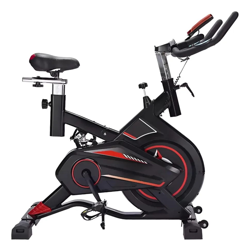 Bicicleta Ergométrica Spinning Mecanica 13kg Preto com Vermelho - #2