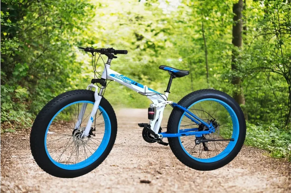Bicicleta Fat Dobrável Aro 26 Freio A Disco 21 Velocidades Azul - #5