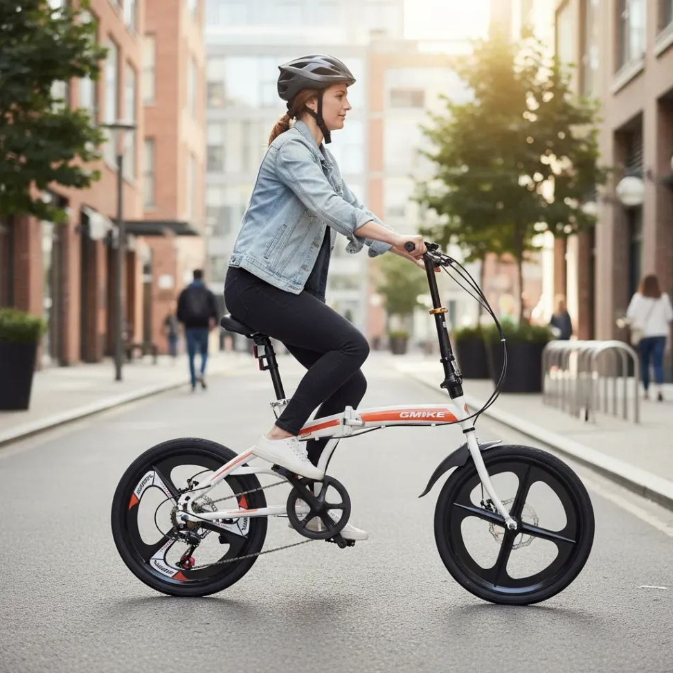 Bicicleta Dobrável 7 Velocidades Aro 20 Roda De Alumínio Branca - #3