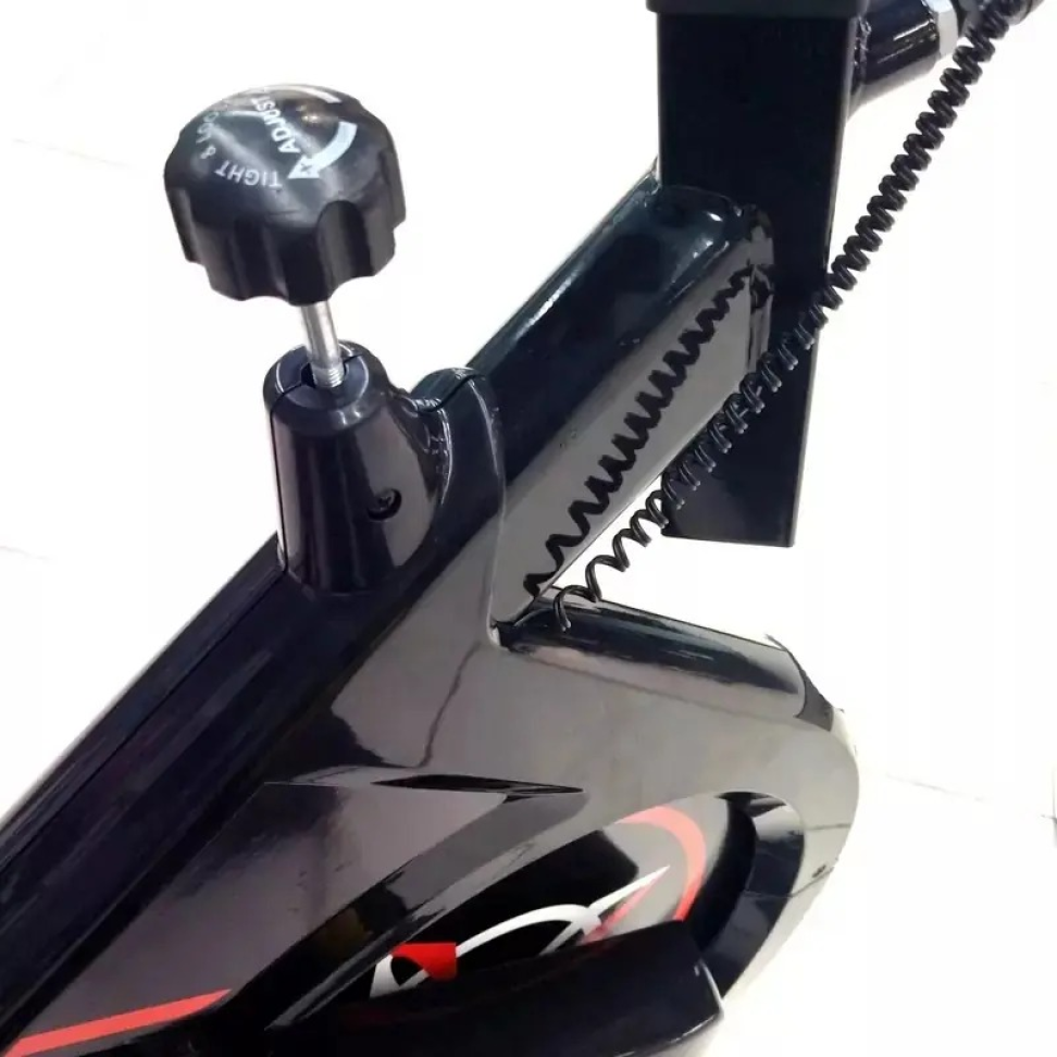 Bicicleta Ergométrica Spinning Mecanica 13kg Preto com Vermelho - #9