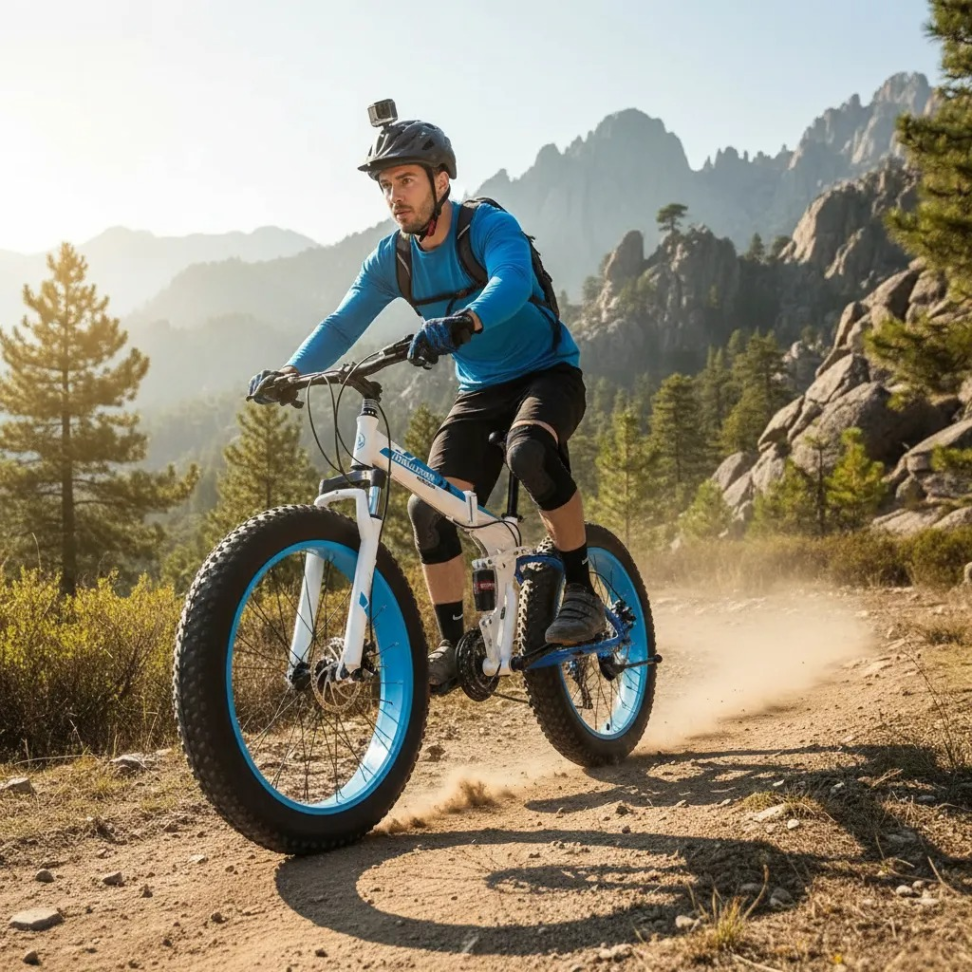 Bicicleta Fat Dobrável Aro 26 Freio A Disco 21 Velocidades Azul - #7