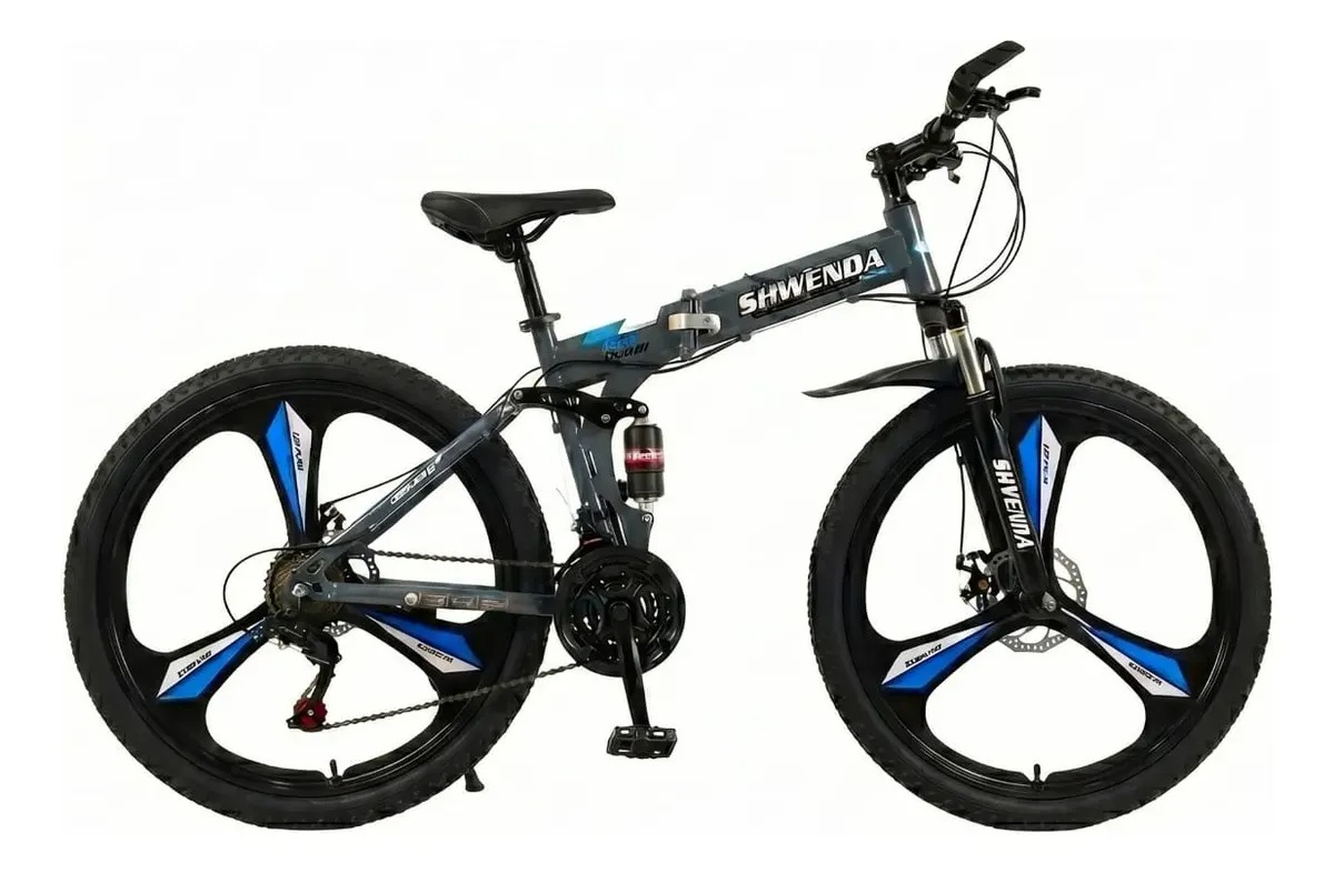 Bicicleta Dobrável Aro 26 Transformers Cinza - #9