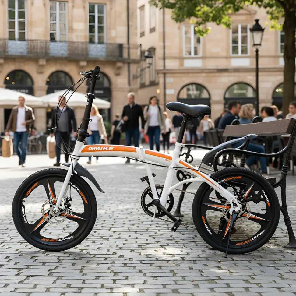 Bicicleta Dobrável 7 Velocidades Aro 20 Roda De Alumínio Branca - #6