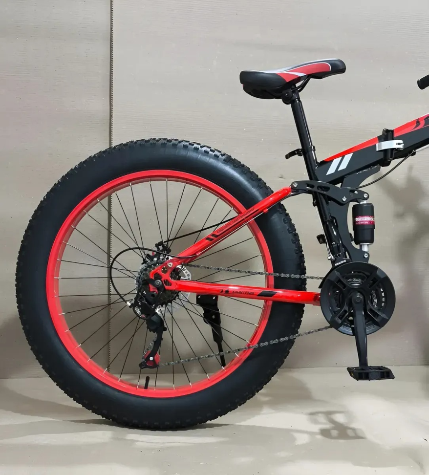 Bicicleta Fat Dobrável Aro 26 Freio A Disco 21 Velocidades Vermelha - #8