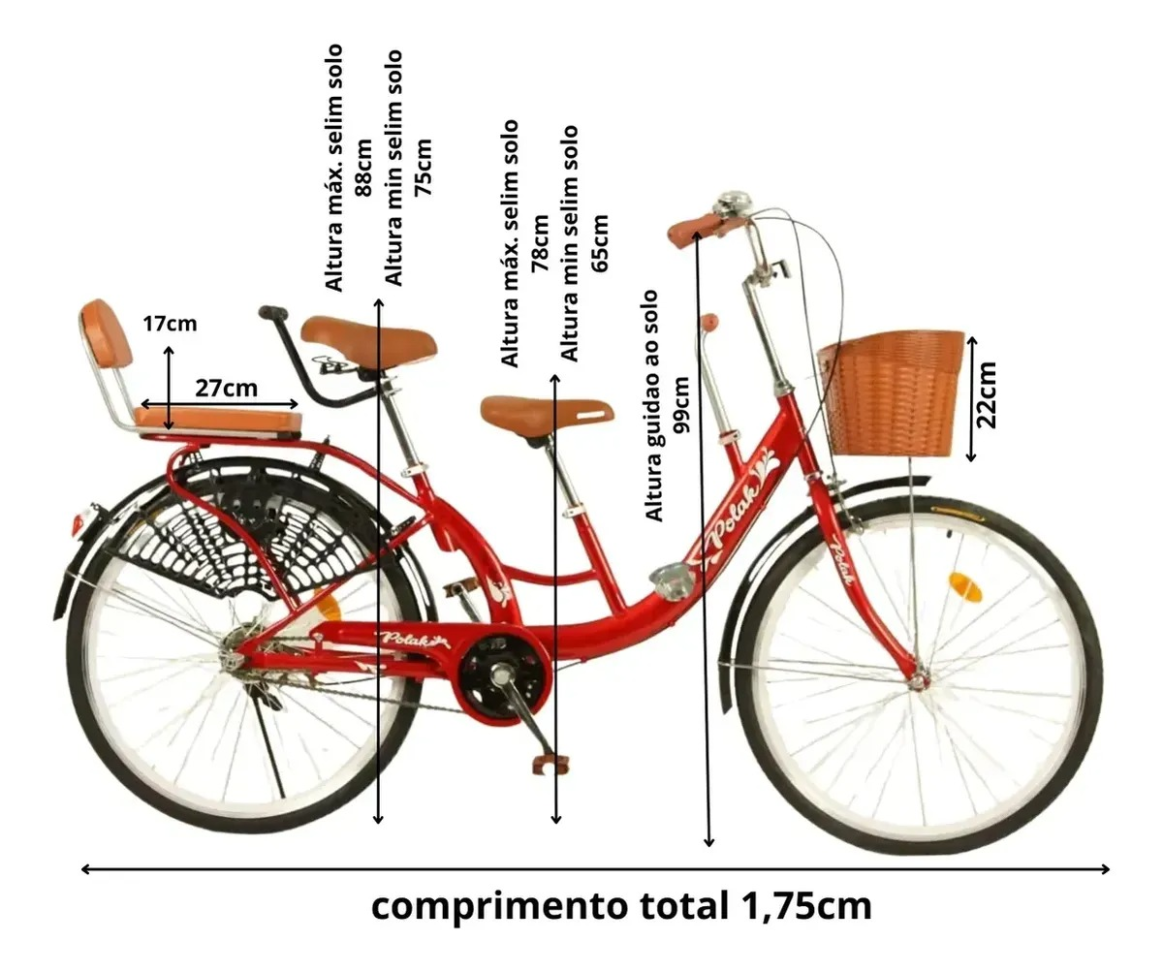 Bicicleta Retrô 7 Velocidades Aro 24 Vermelha Vintage - #4