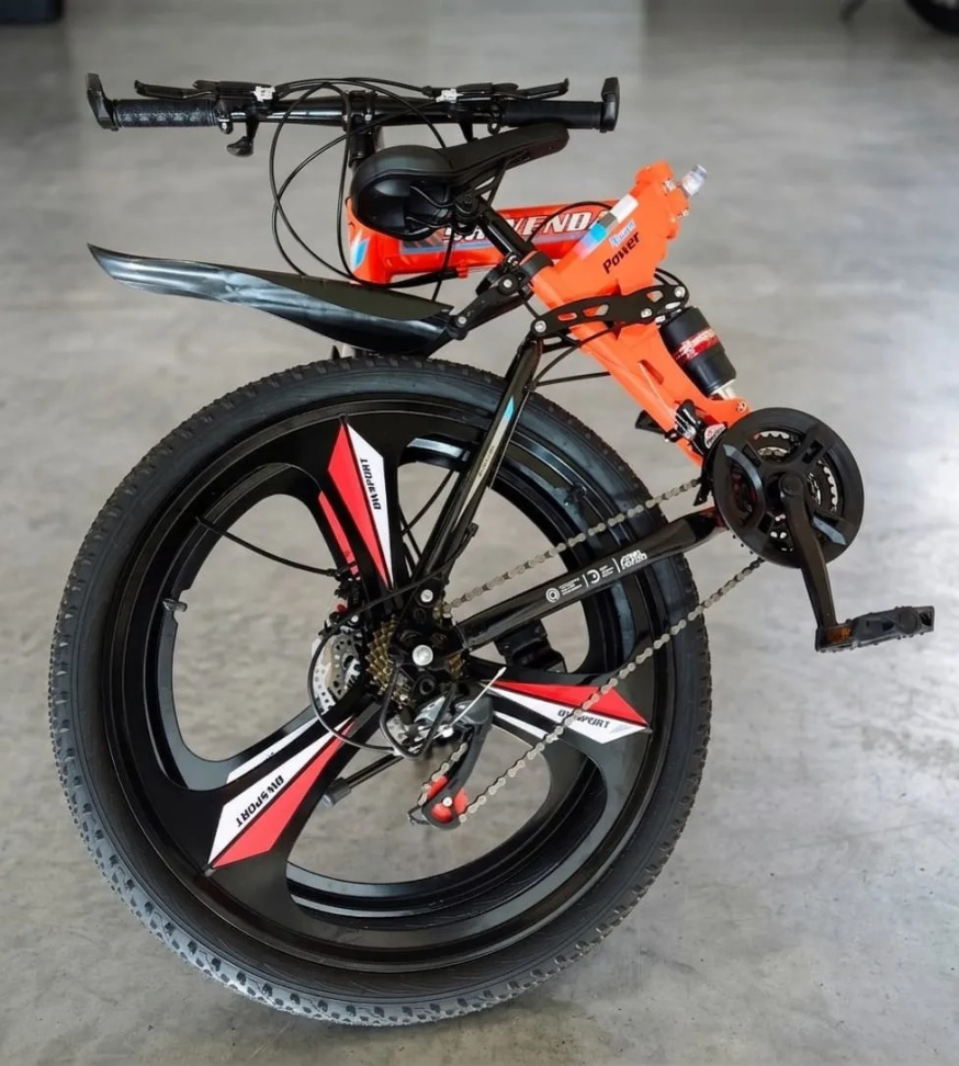 Bicicleta Dobrável Aro 26 Transformers Laranja - #7