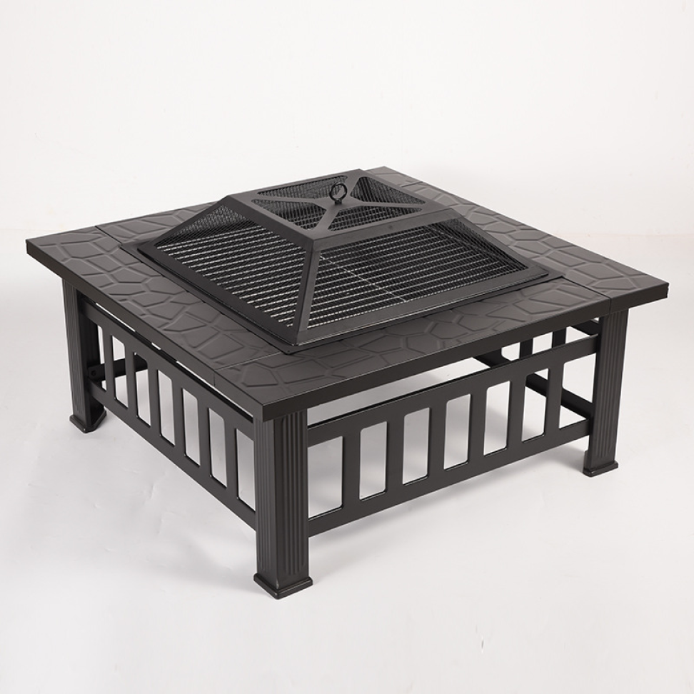 Lareira E Churrasqueira De Chão Jardim Aquecedor Externo