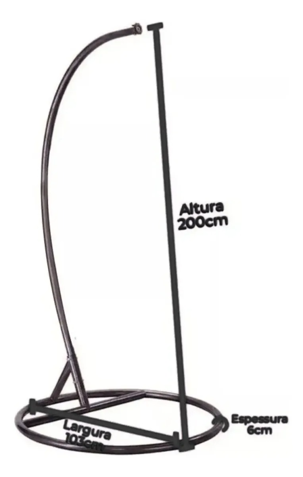 Suporte Base Para Cadeira Balanço Preto - #3