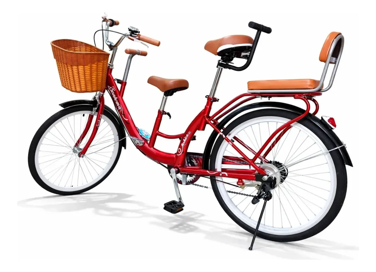 Bicicleta Retrô 7 Velocidades Aro 24 Vermelha Vintage - #2